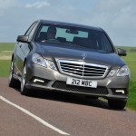 Mercedes E220 in motion