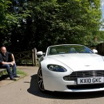 Tim Barnes-Clay with Aston Martin V8 Vantage Roadster